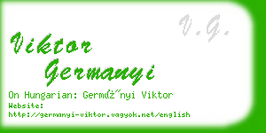 viktor germanyi business card